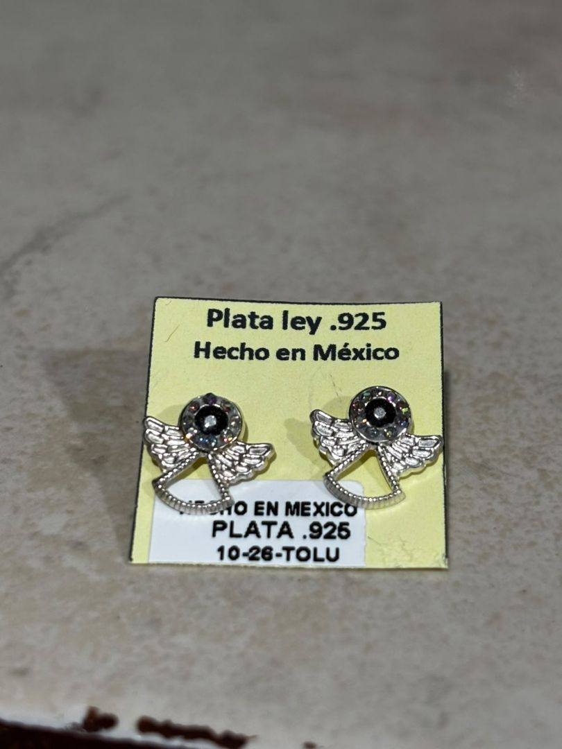 Arete De Angelitos Con Circonia Negra