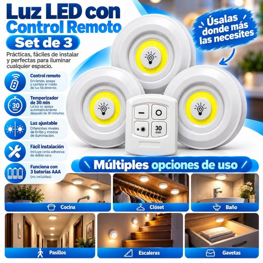 Luces Led con control remoto
