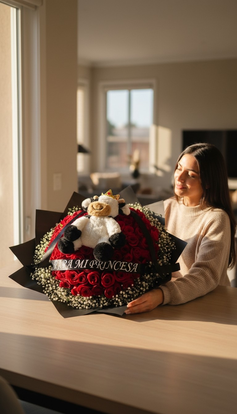 100 rosas, Guips liston y peluche varios