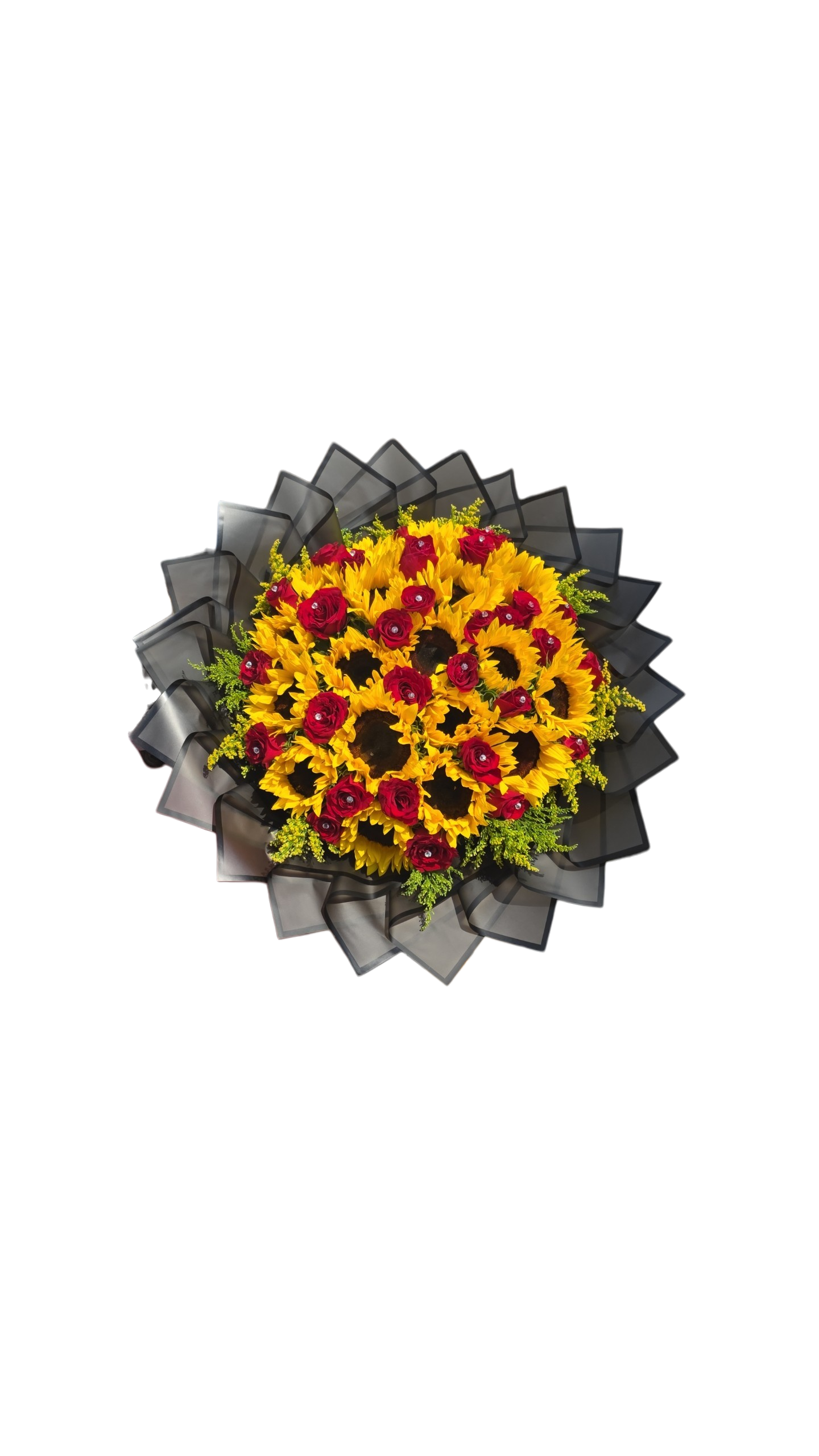 Ramo 20 girasoles y rosas complemento