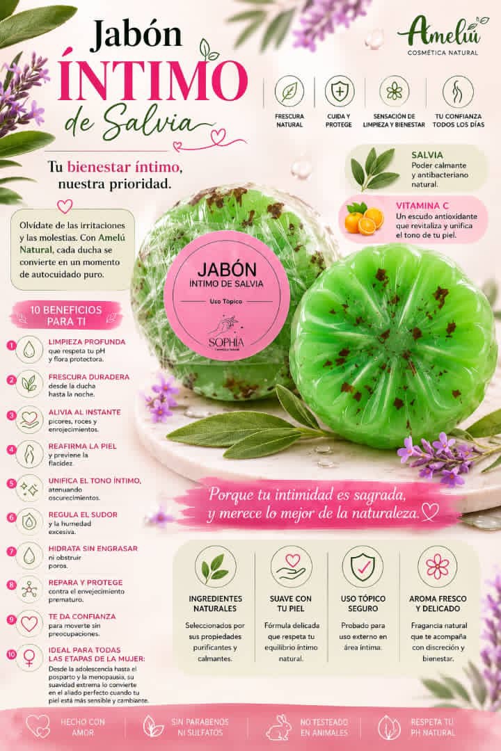 Jabón Íntimo de Salvia ❤️