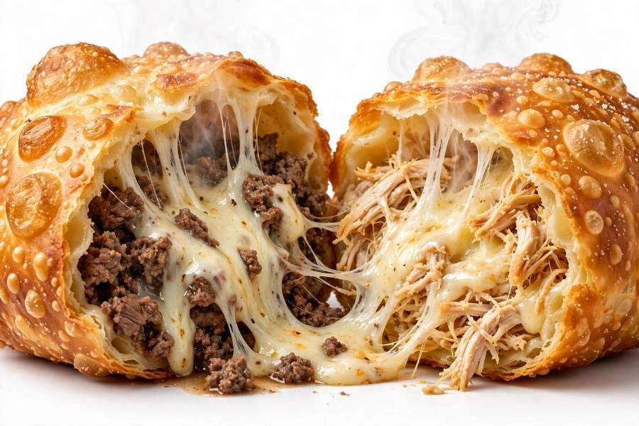 Pastel De Queijo E Frango