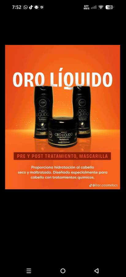 Combo oro liquido