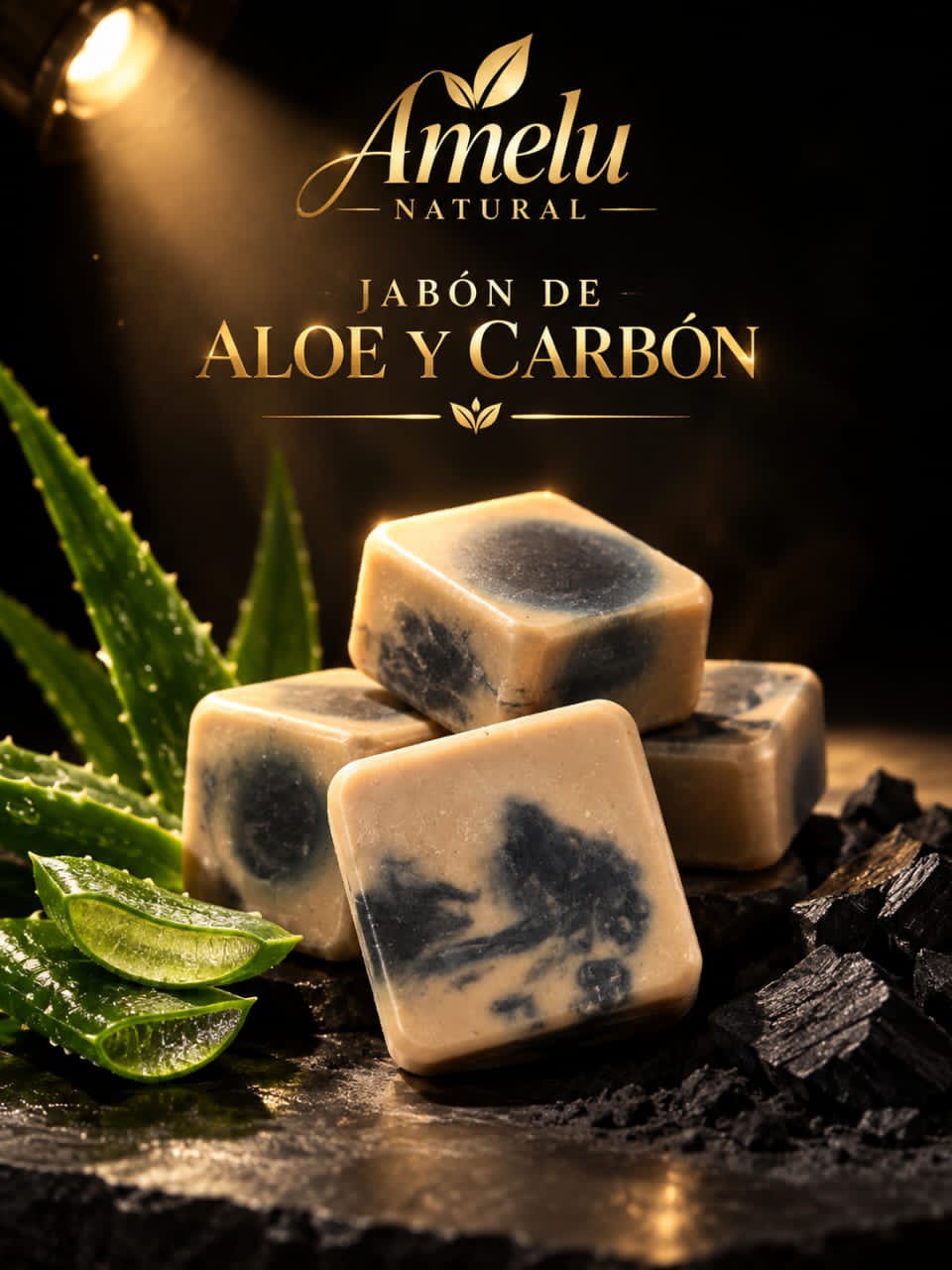 Jabón de Aloe Vera y Carbón Activado