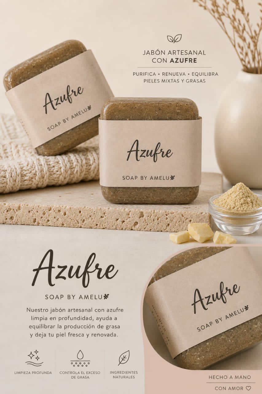 Jabón de azufre 90g🤎