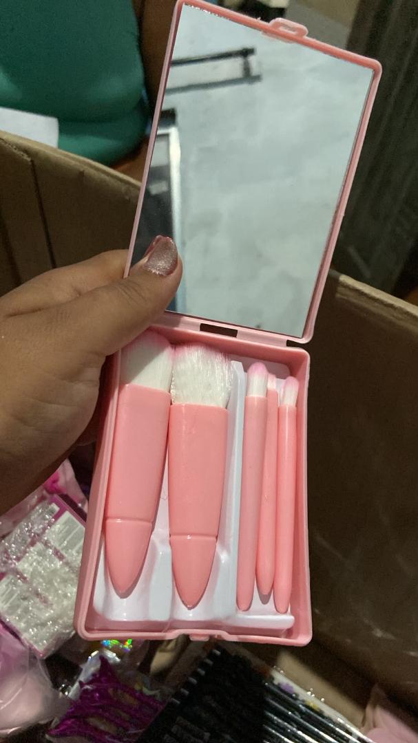 Kit Pra Bolsa Espelho+5 Mini Pincéis