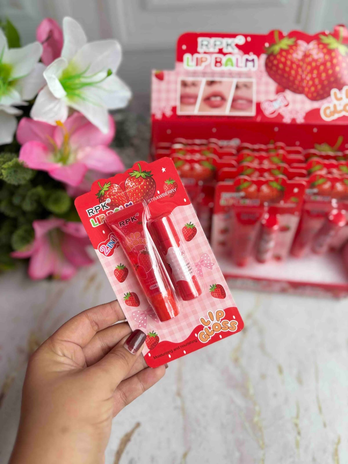 Bálsamo de Labios + Gloss de Fresa