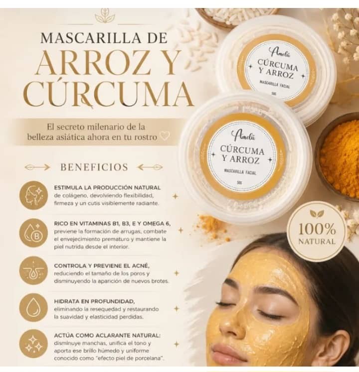 Mascarilla Cúrcuma Y Arroz