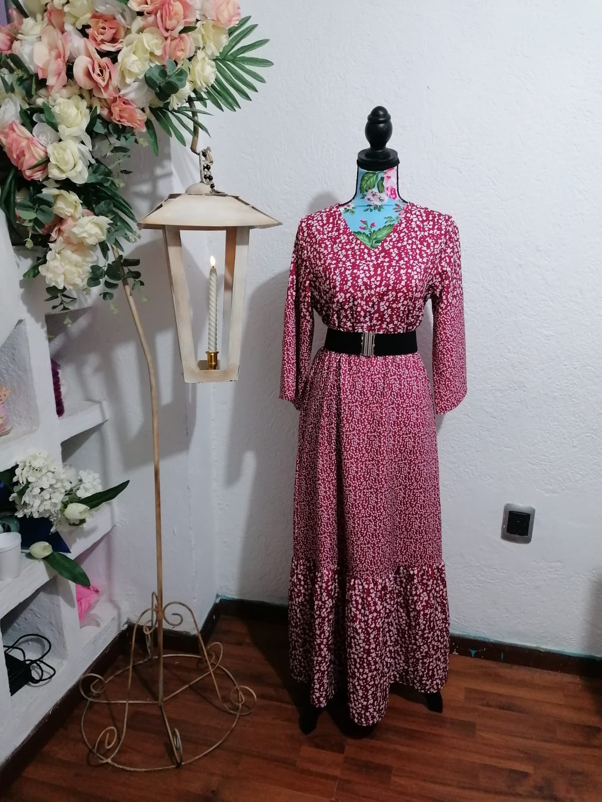 Vestido Rojo Con Blanco